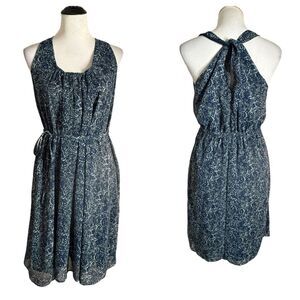 Converse Open‎ Back Short Dress Size M Blue Paisley Print BOHO Fairycore BOHO